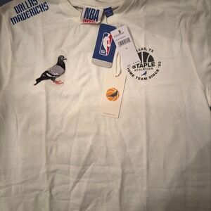 NBA x Staple Dallas Mavericks T-Shirt White Mens Medium ST233TE007 New